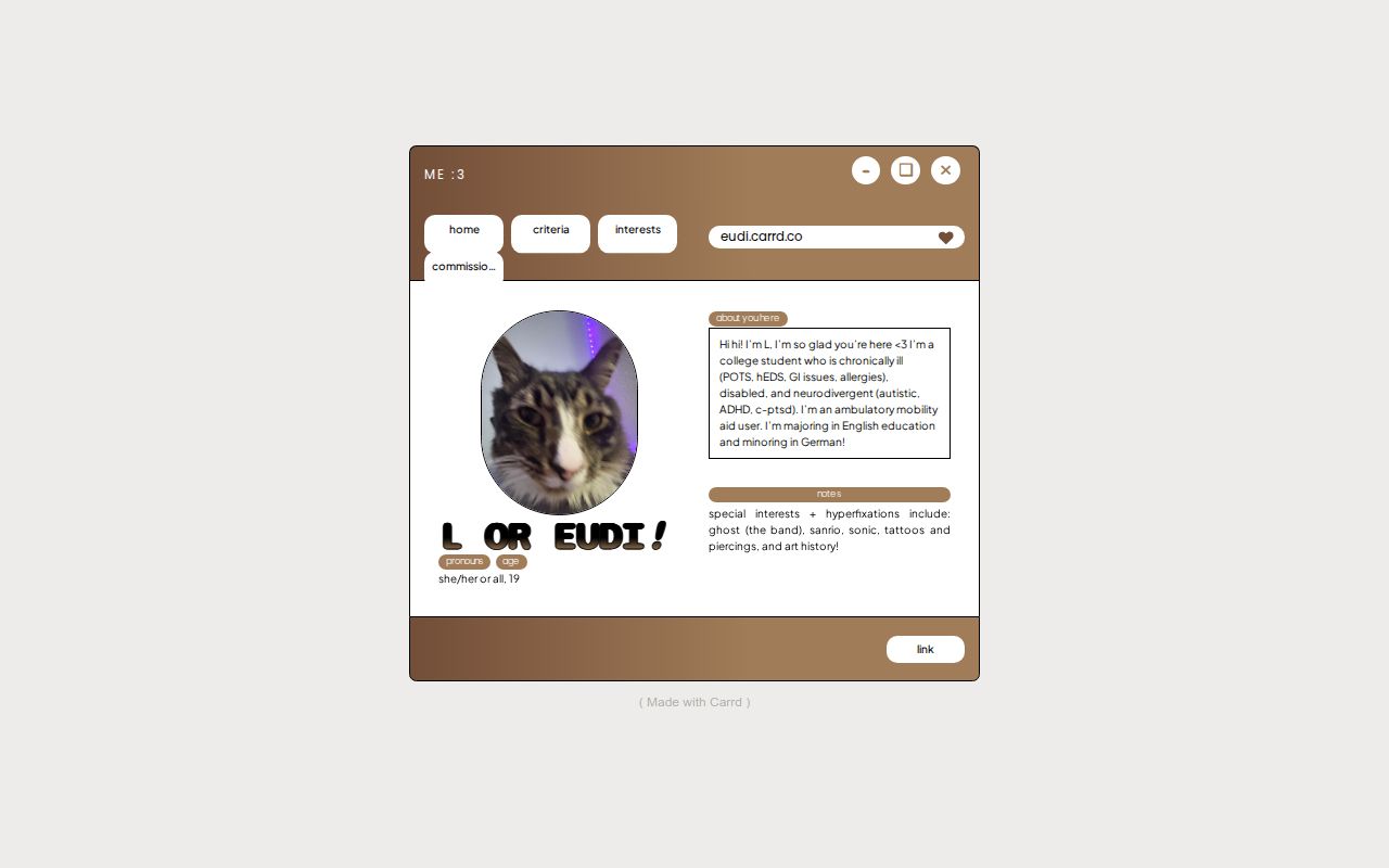 Carrd profile picture for @eudi